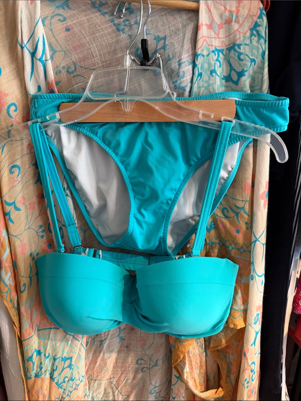 VENUS Turquoise Bandeau Bikini Set